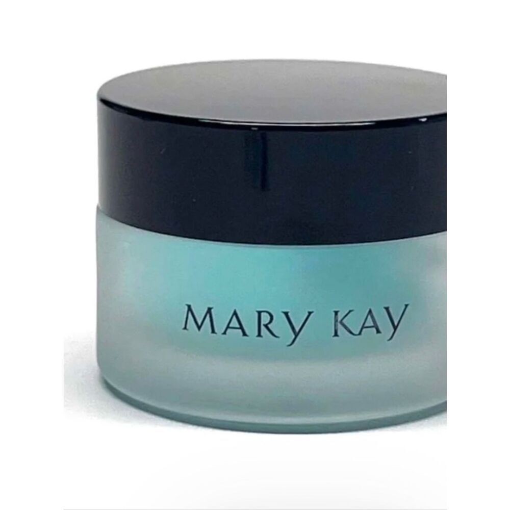 NIB Mary Kay Soothing Eye Gel - Aqua Blue Jar with Black Lid 4oz./11g